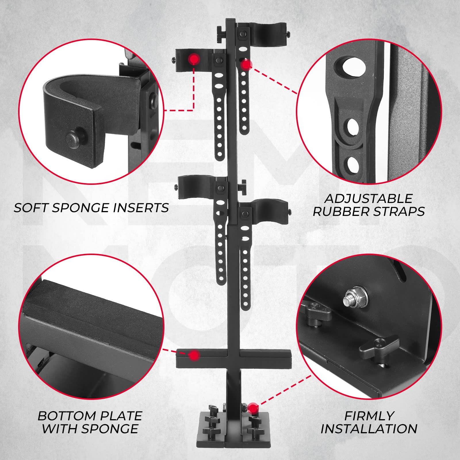UTV Shotgun Holder, Floor Vertical Mount Holder - Kemimoto