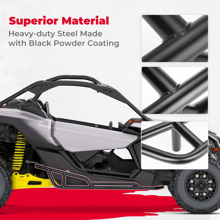 Plastic Roof & Nerf Bars For Can-Am Maverick X3 - Kemimoto