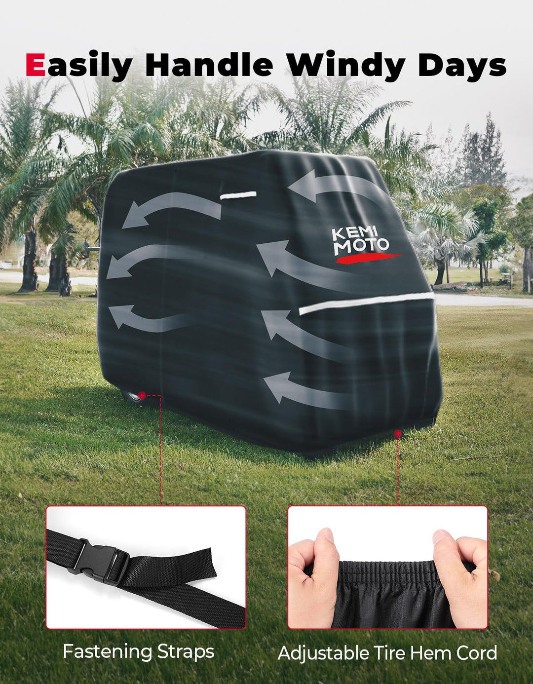 600D Waterproof Cover for EZGO Club Car 2 Passenger - Kemimoto