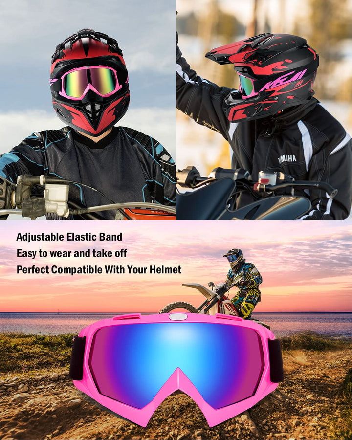 ATV Motorcycles Rose Riding Goggles - Kemimoto