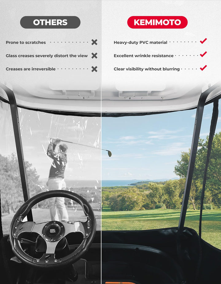 600D Enclosure Extended Roof for EZGO, Club Car Precedent/Onward/Tempo - Kemimoto