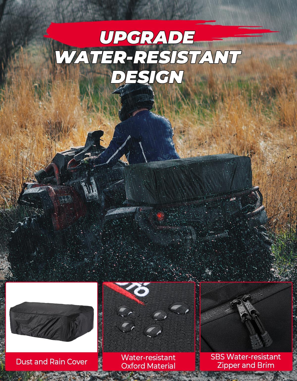Universal 74L Large ATV Cargo Bag with Cooler Bag – Kemimoto