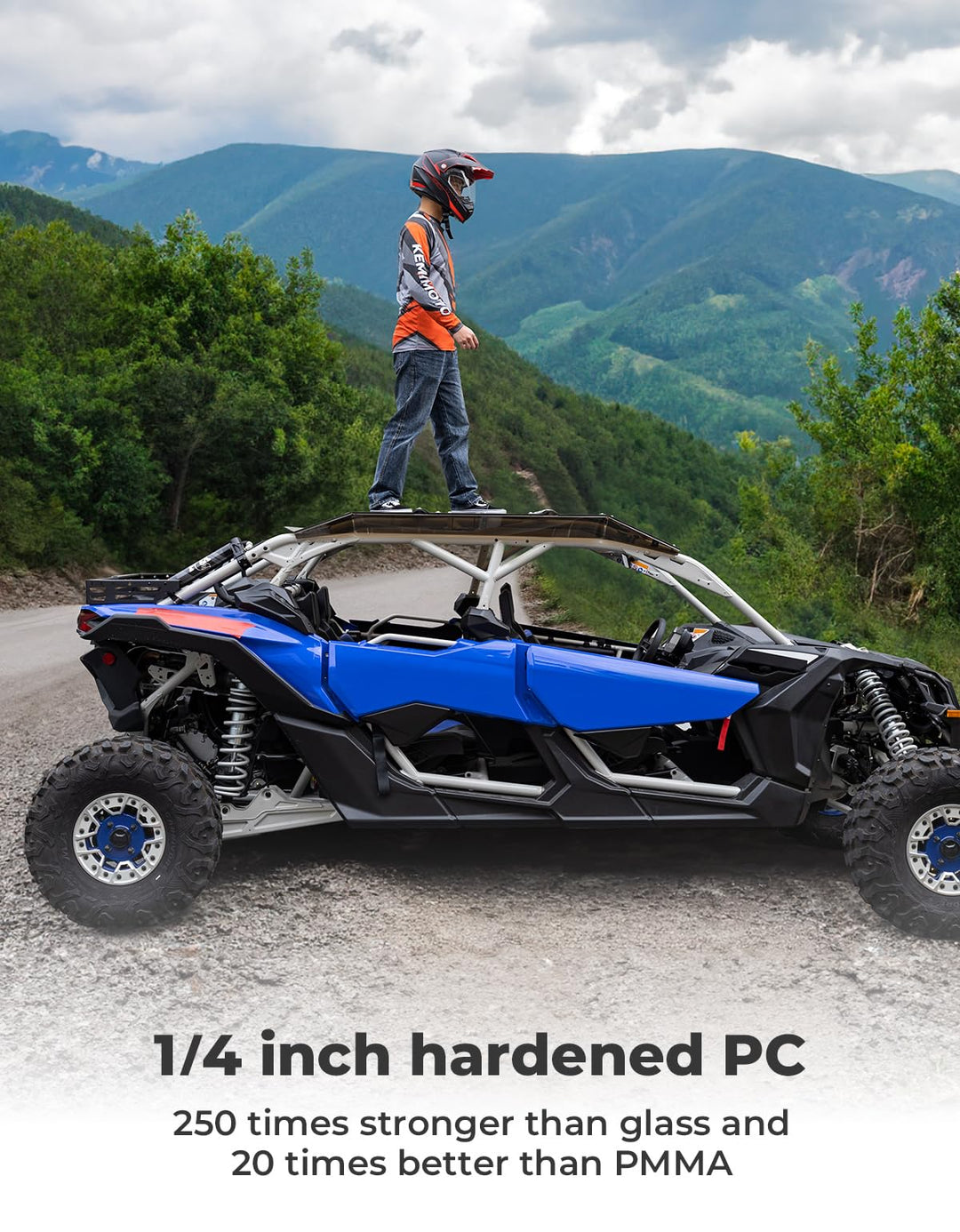 Tinted Roof UV and Impact Resistant for Can-Am Maverick X3 MAX - Kemimoto