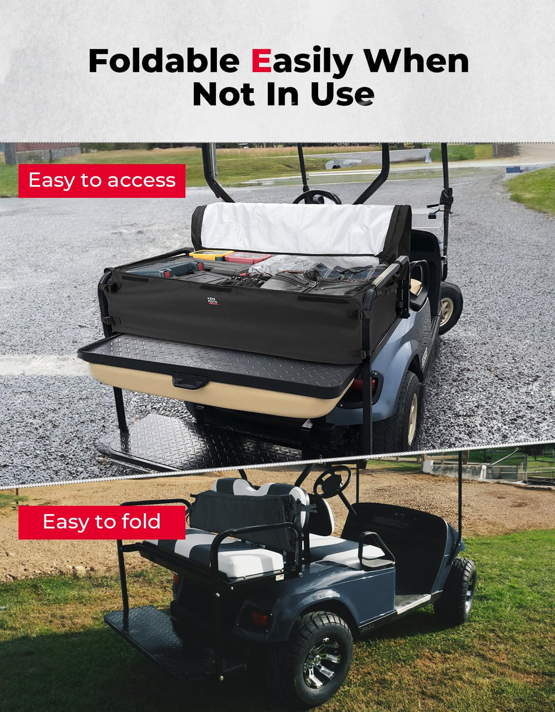 Storage Bag for Club Car, EZGO, Drive, Kandi Electric Golf Carts - Kemimoto