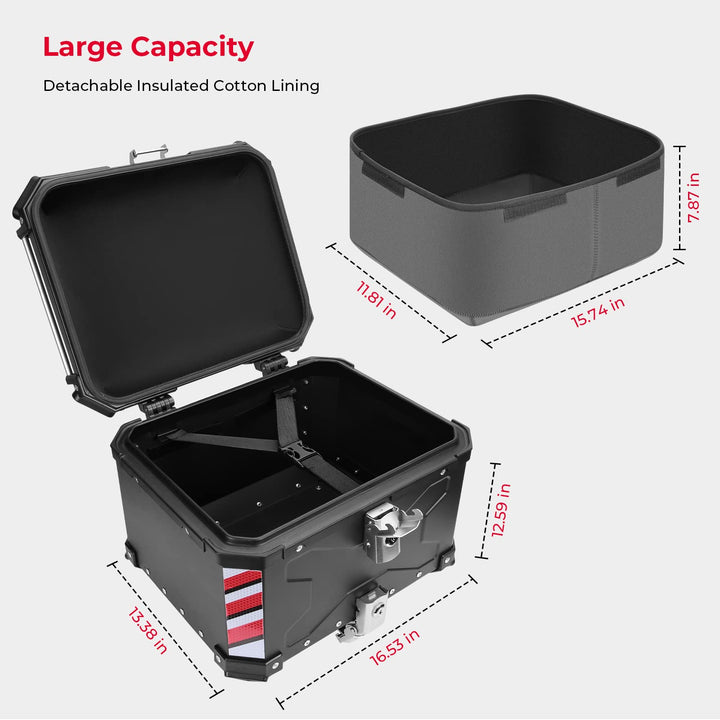 Universal Motorcycle Tail Top Box with lock