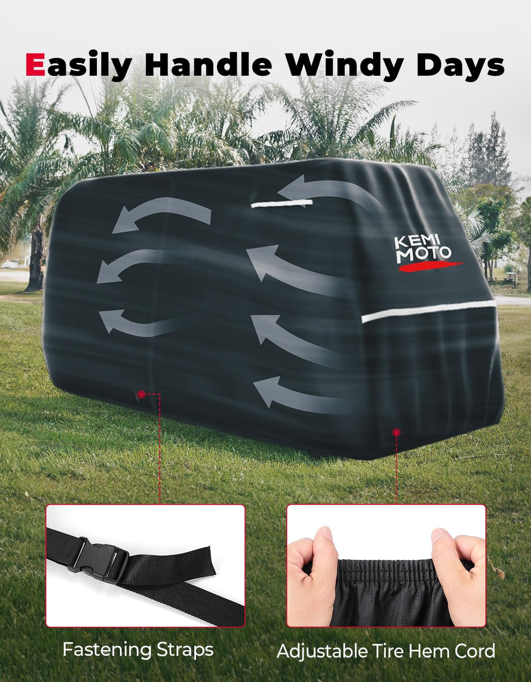 600D Waterproof Cover for EZGO Club Car 8 Passenger - Kemimoto