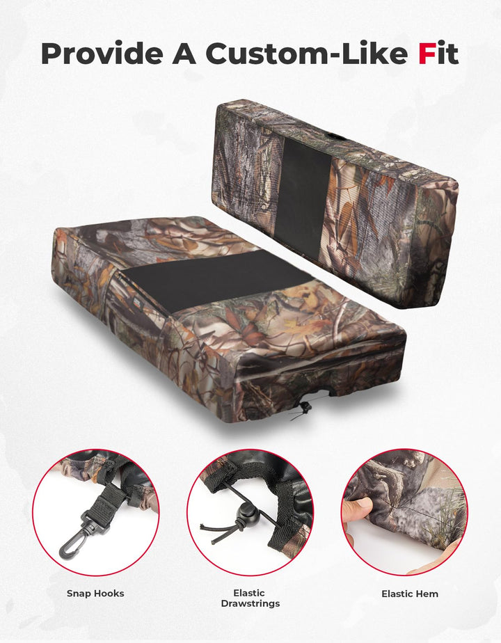 Camo Bench Seat Cover for Kawasaki Mule 610 600 600D - Kemimoto