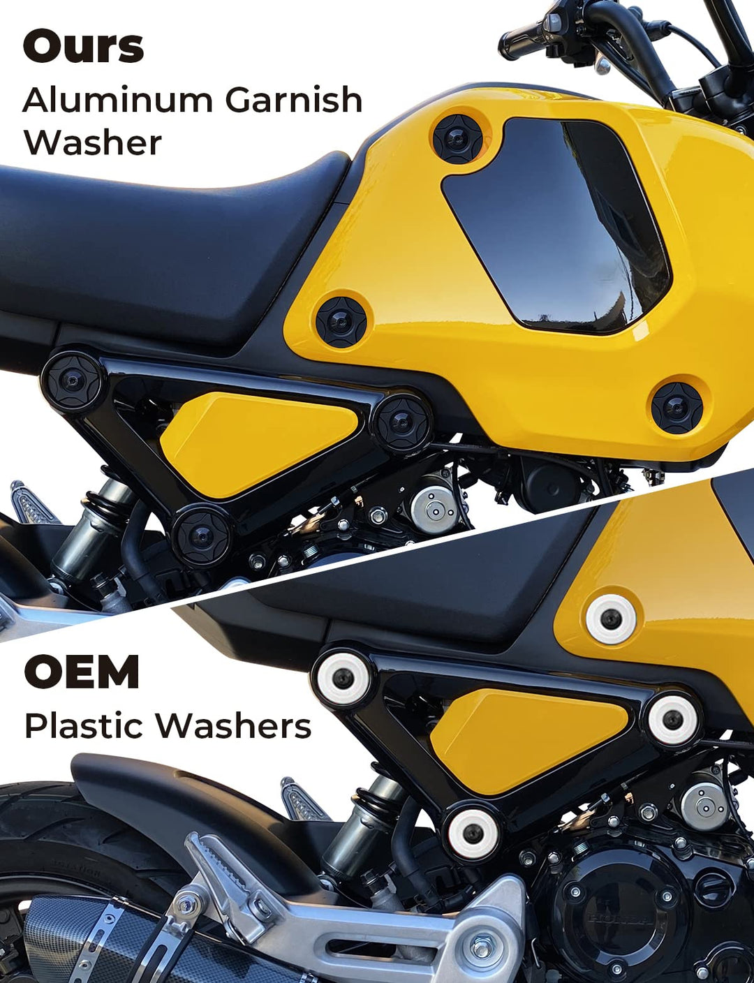Colored Verge Washers for Grom Motorcycle 2022-2024 - Kemimoto