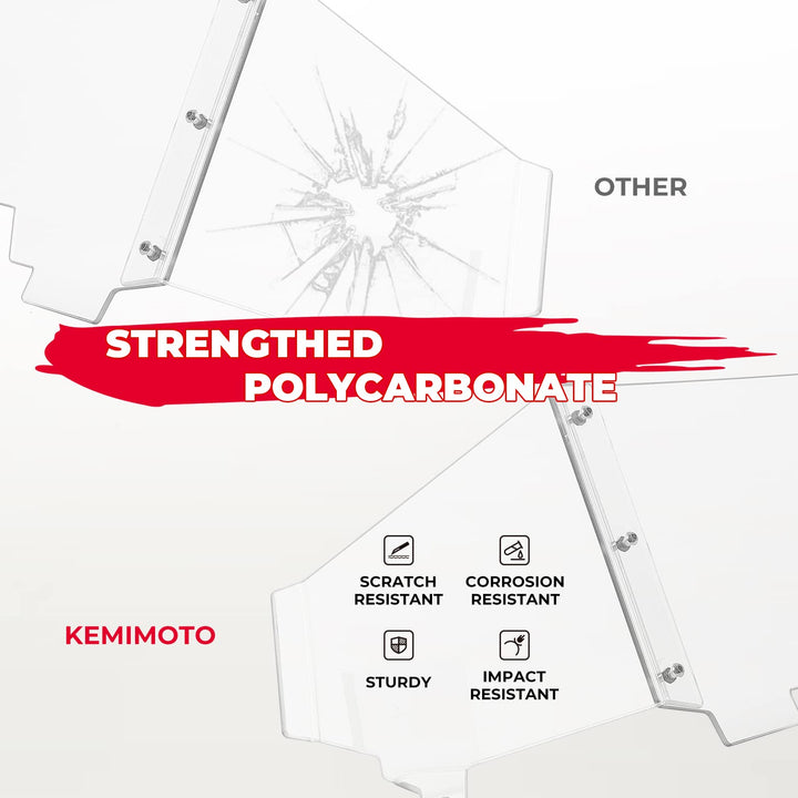 Windshield Wind Deflector & Side Storage Bags Fit Polaris Slingshot - Kemimoto