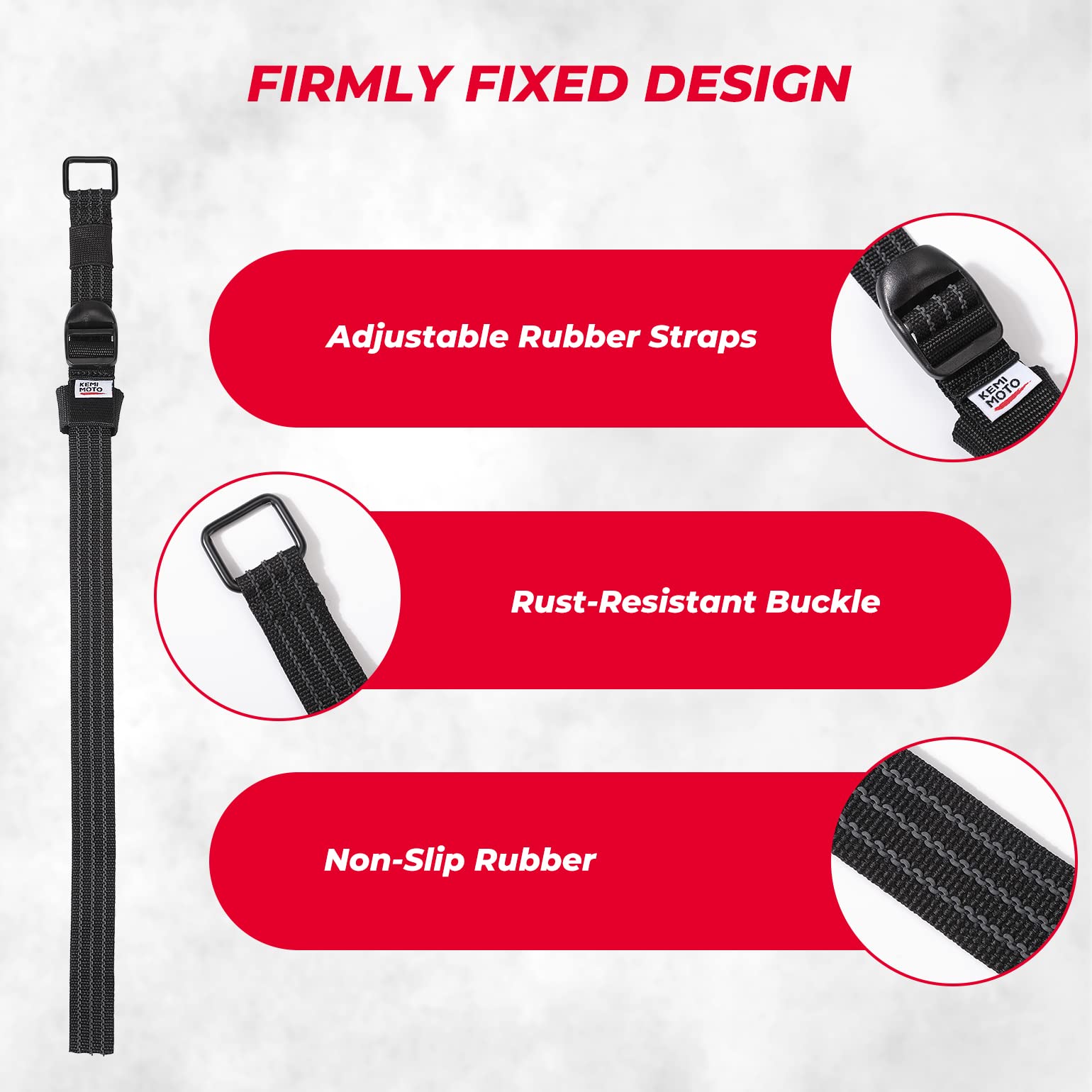 Shovel Holder Rubber Roof Rack Straps Fits 1.5