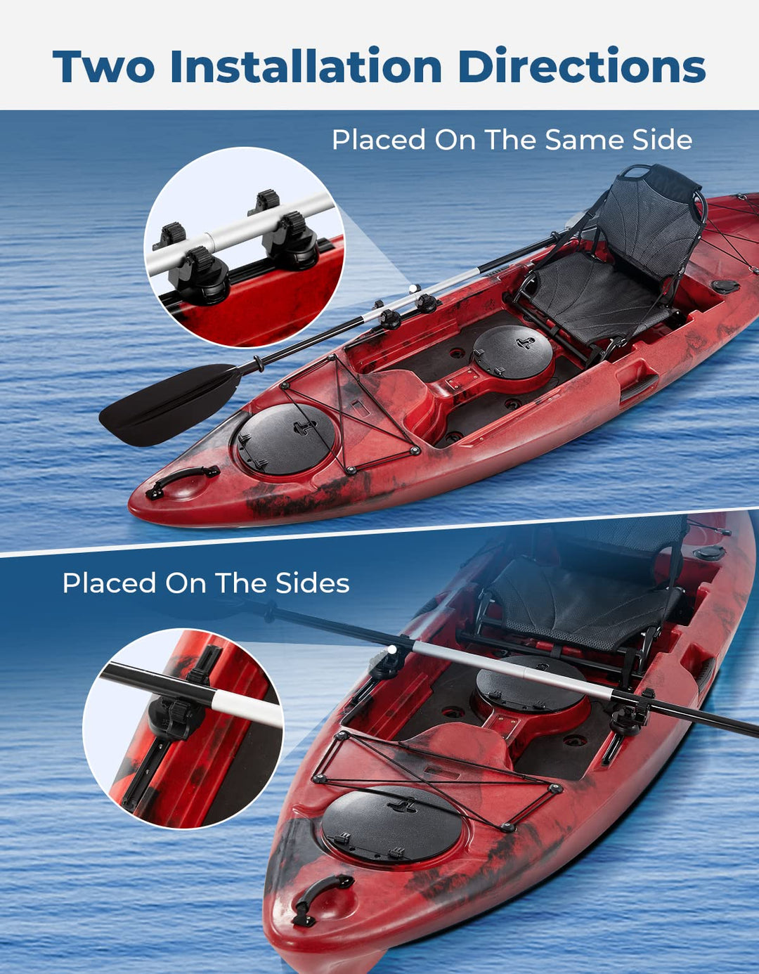 2pcs Kayak Paddle Holder