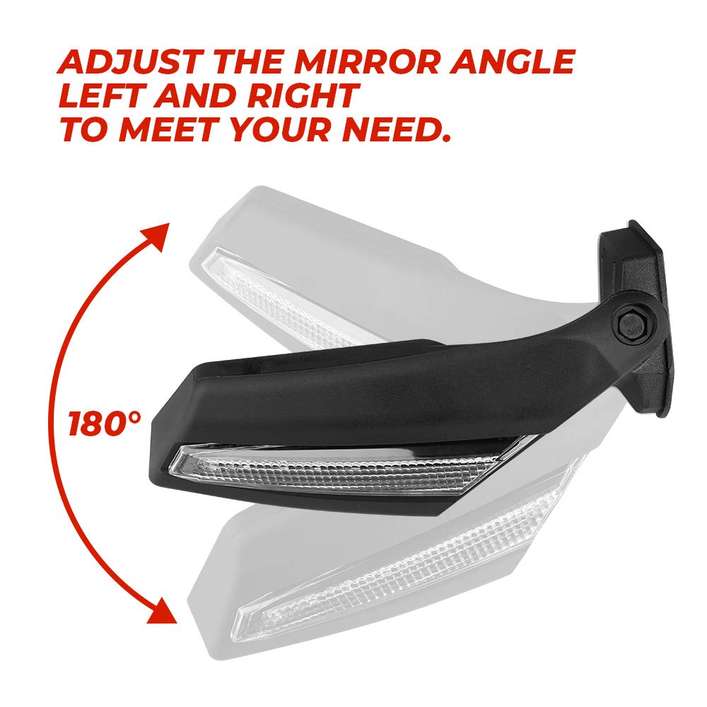Side Mirrors with Turn Signal Light for Can-Am Maverick X3 - Kemimoto