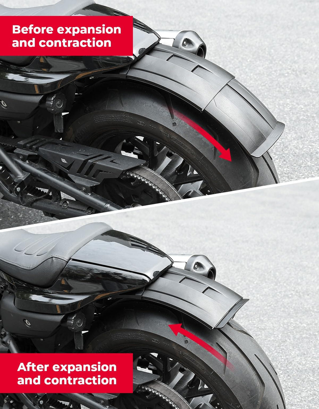 Rear Fender Scalable Concealed for Sportster S RH1250 2021-2025 - Kemimoto