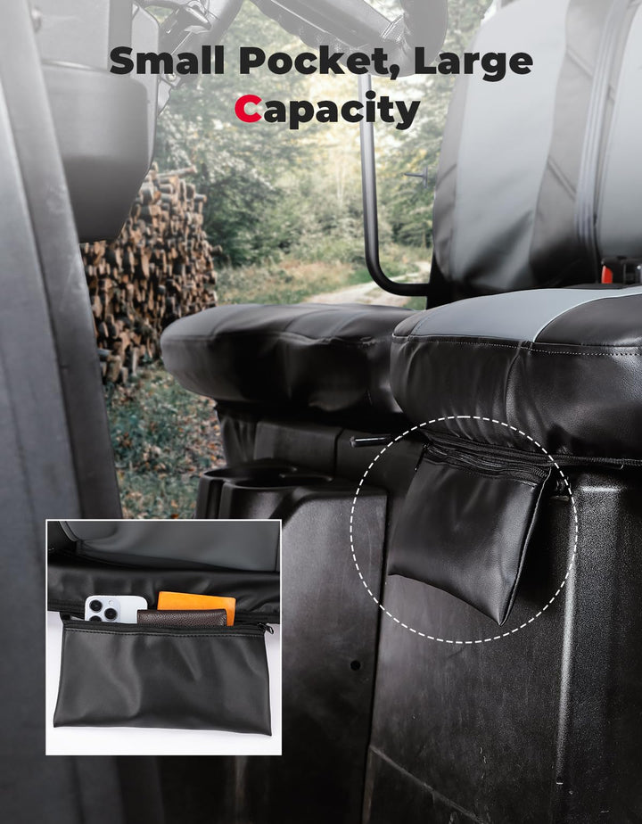 UTV Seat Cover Soft Cushion Leather for Polaris Ranger XP 1000 / Crew - Kemimoto