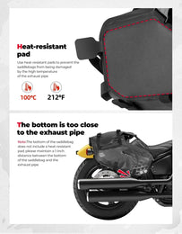 38L Universal Motorcycle Saddlebags for Sportster, Softail, Dyna - Kemimoto