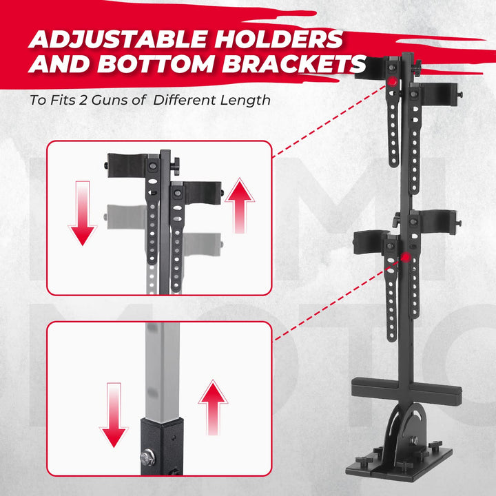 UTV Shotgun Holder, Floor Vertical Mount Holder - Kemimoto