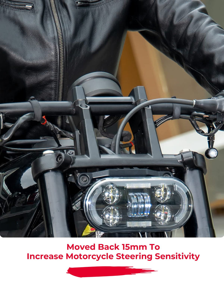 38mm Motorcycle Handlebar Rise Bar Mount Clamp Kit - Kemimoto