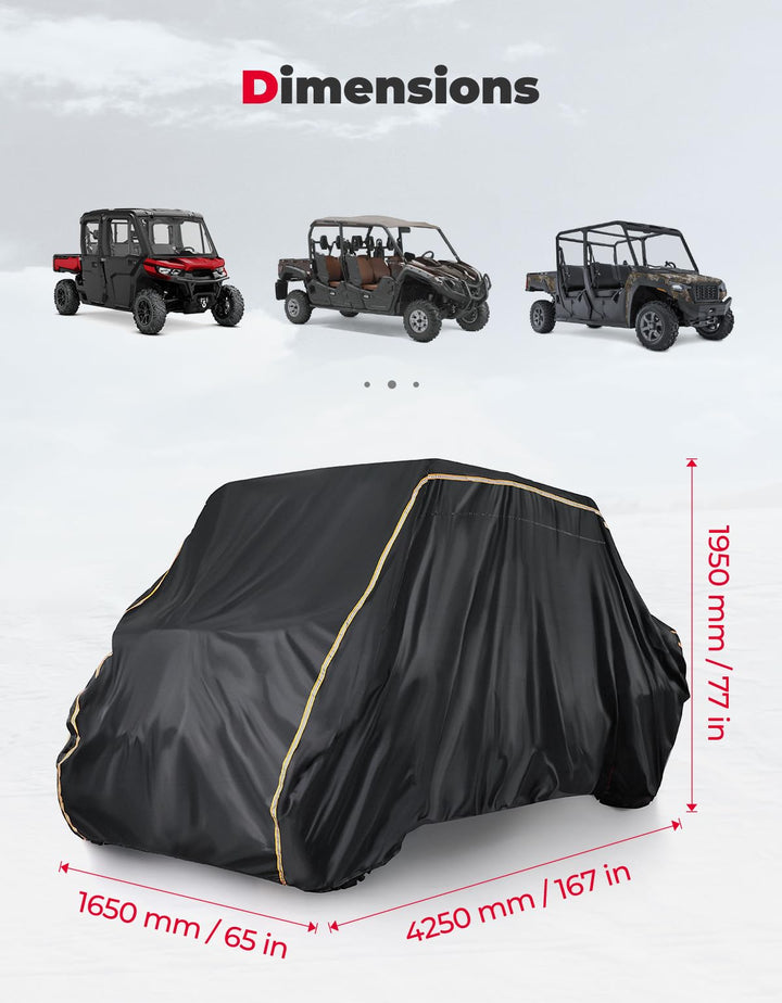 4-6 Seater UTV 420D Cover for Can-Am Defender MAX PRO / Arctic Cat Prowler - Kemimoto