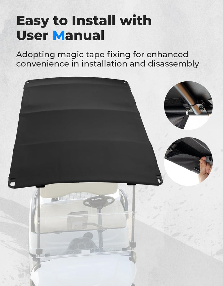 Canvas Golf Cart Sun Top for EZGO TXT 1994-2013 - Kemimoto