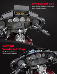 Windshield Bag, Batwing Fairing Pouch for Harley 2014-2024