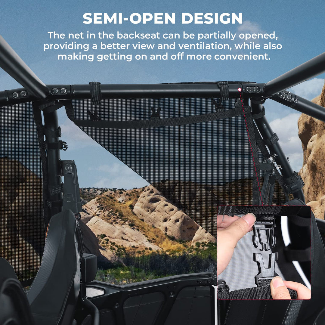 Roll Cage Side Window Mesh Net Fit Polaris RZR XP 4 1000