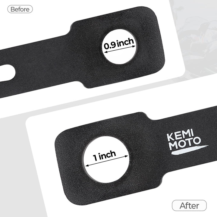 Motorcycle License Plate Bracket Universal Black - Kemimoto