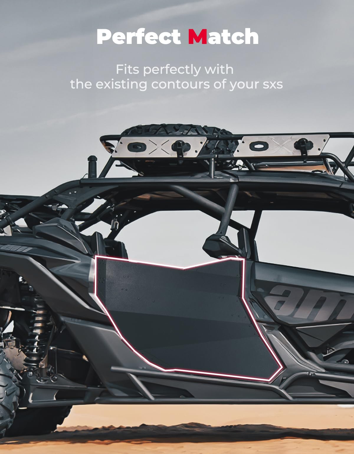Rear Aluminum Half Doors For Can-Am Maverick X3 MAX - Kemimoto