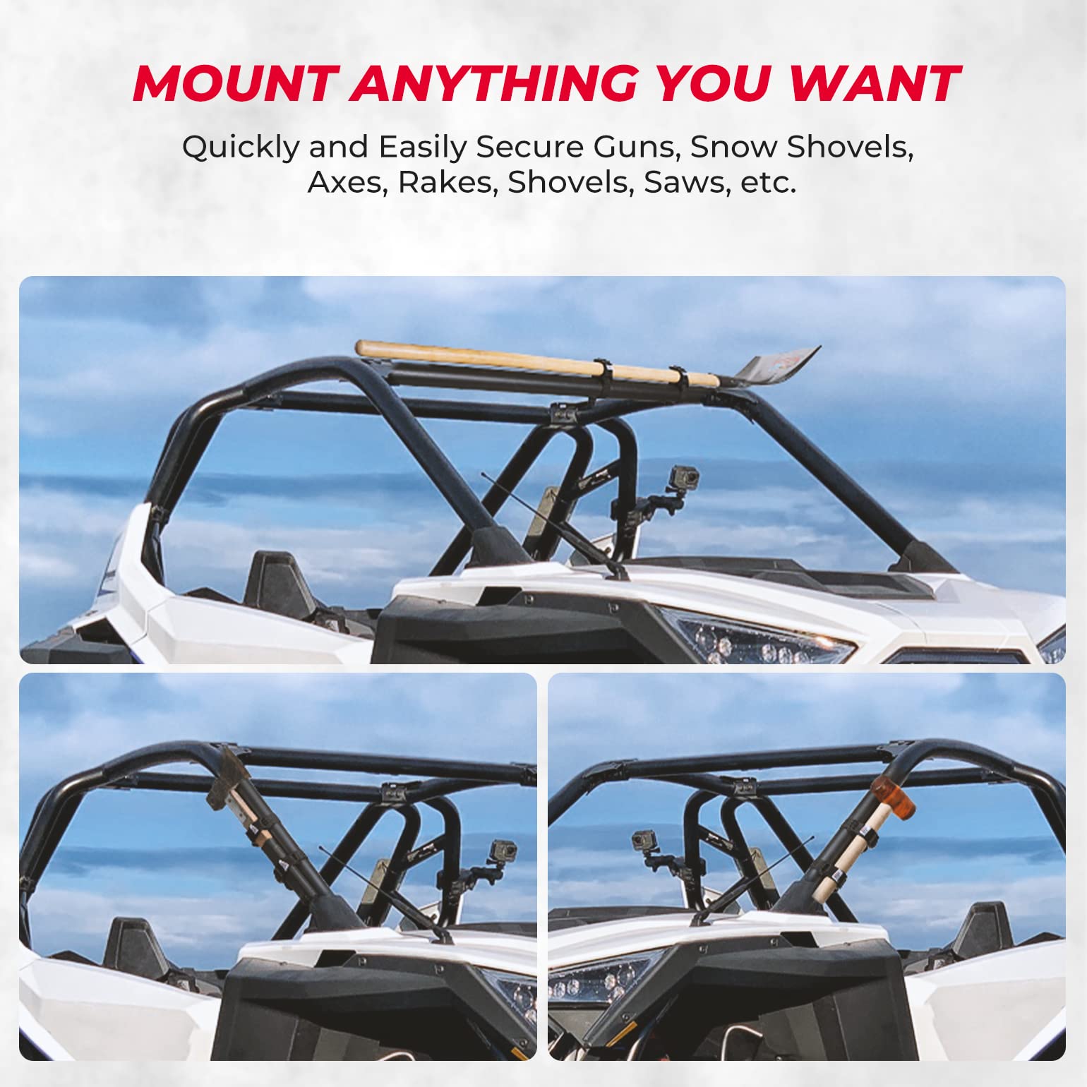 Shovel Holder Rubber Roof Rack Straps Fits 1.5