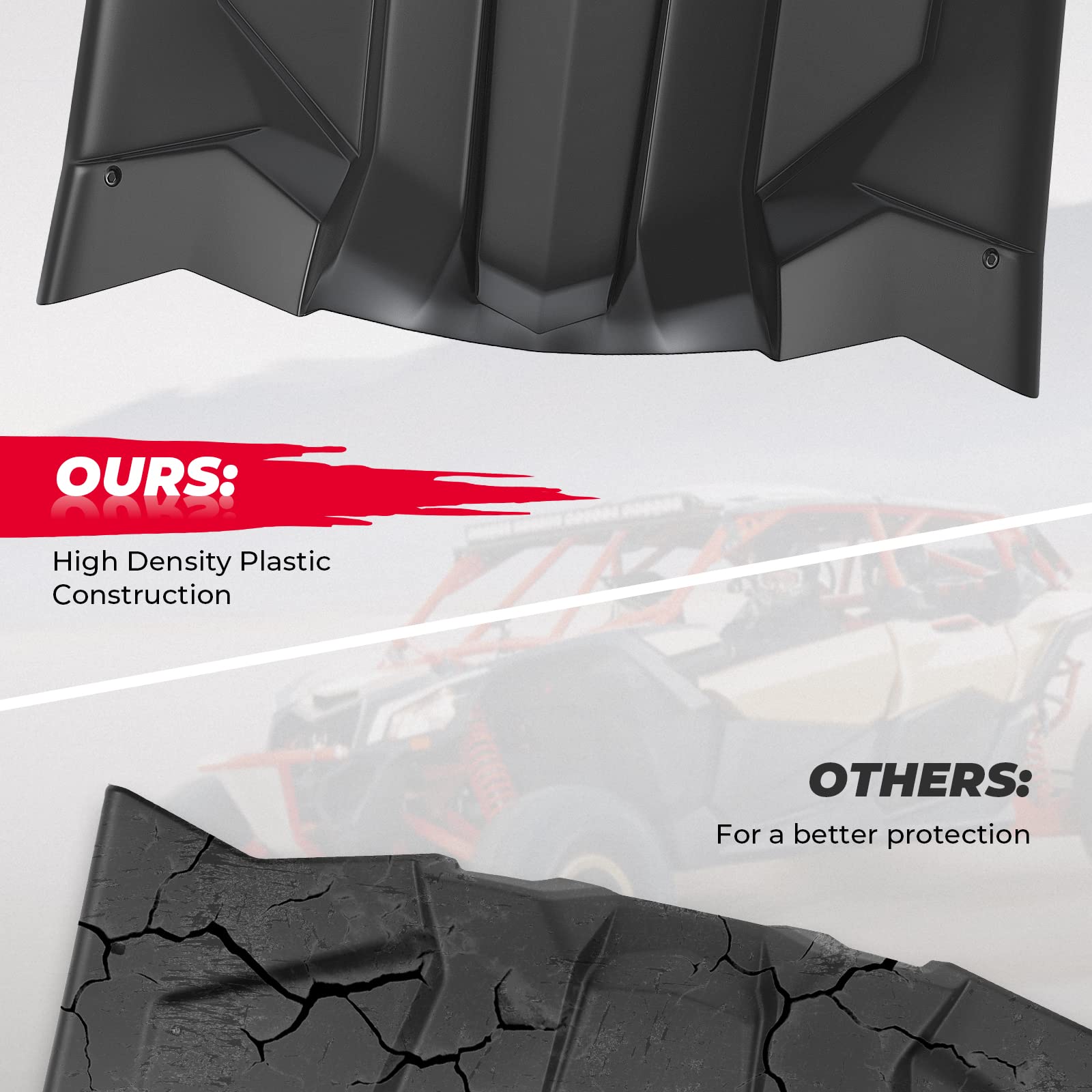 thumbnail image 2 of KEMIMOTO Hard Roof For Can-Am Maverick X3 Max 4-Seat (2017-2025) - Black, 53x64 Inch 2 of 14
