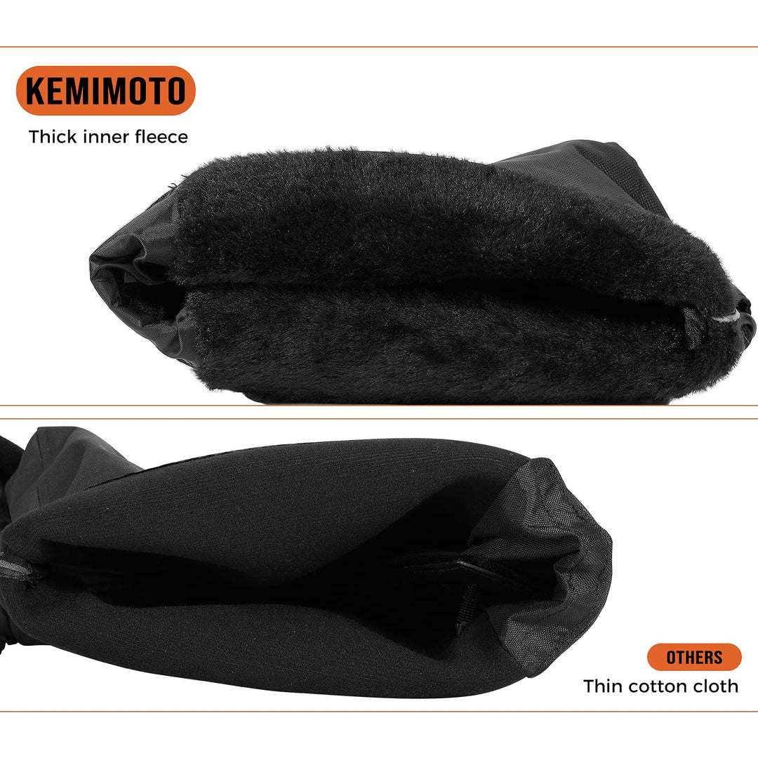 Snowmobile ATV Handlebar Gloves Waterproof Muffs - Kemimoto