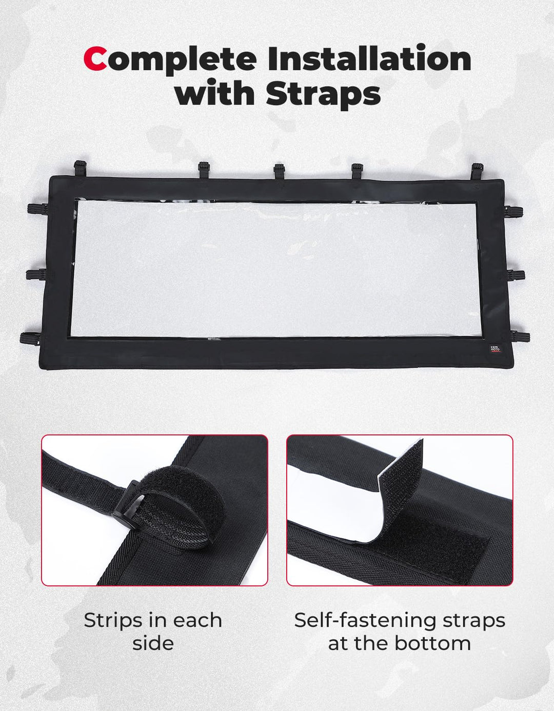 Upgraded PVC Rear Window forPolaris Ranger XP 1000 / Crew - Kemimoto