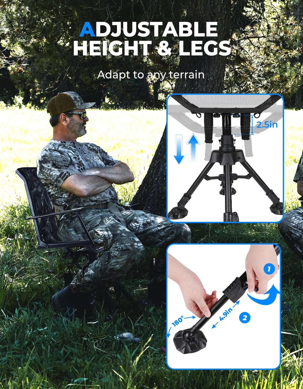 Camouflage hunting on sale chair