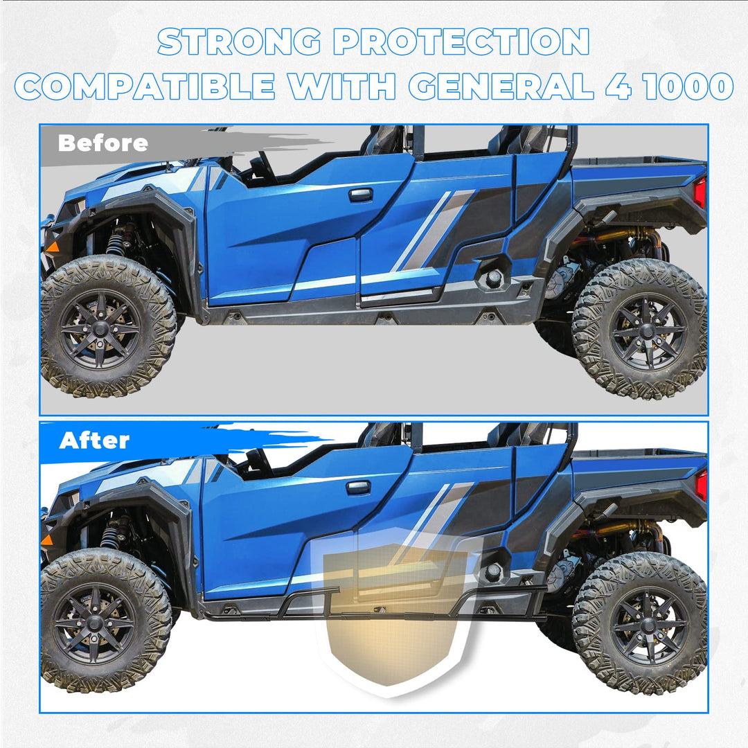 Nerf Bars Rock Sliders for Polaris General XP 4 1000 - Kemimoto