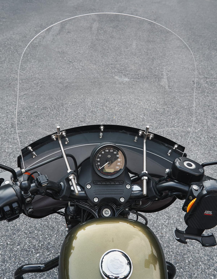 Motorcycle 18"x16" Clear Windshield With Windshield Cloth