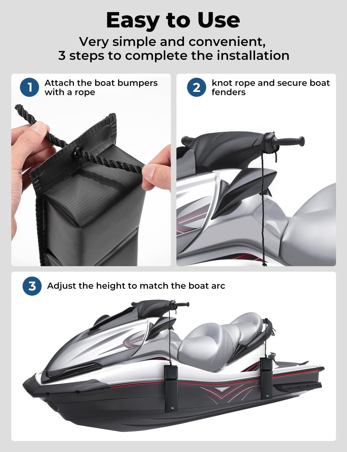 PWC Jet Ski Boat Folding Design Bumpers with Length 25in