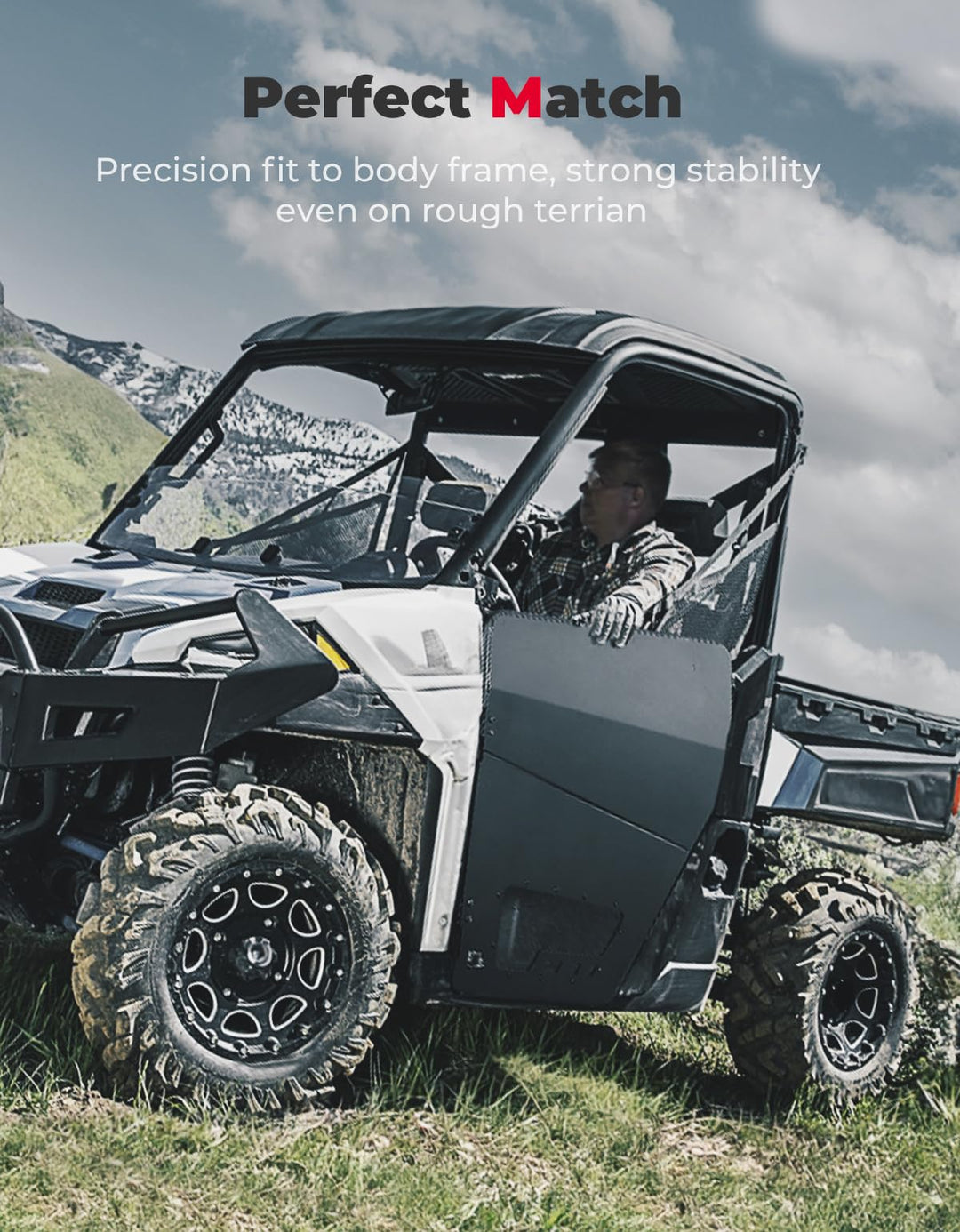 UTV Aluminum Half Door for Ranger XP 1000 - Kemimoto