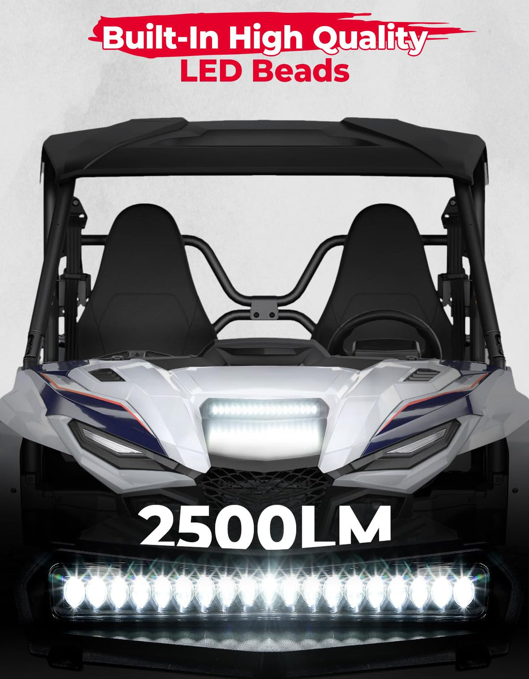 LED Hood Scoop Light Fit Yamaha Wolverine Rmax X2/X4 - Kemimoto