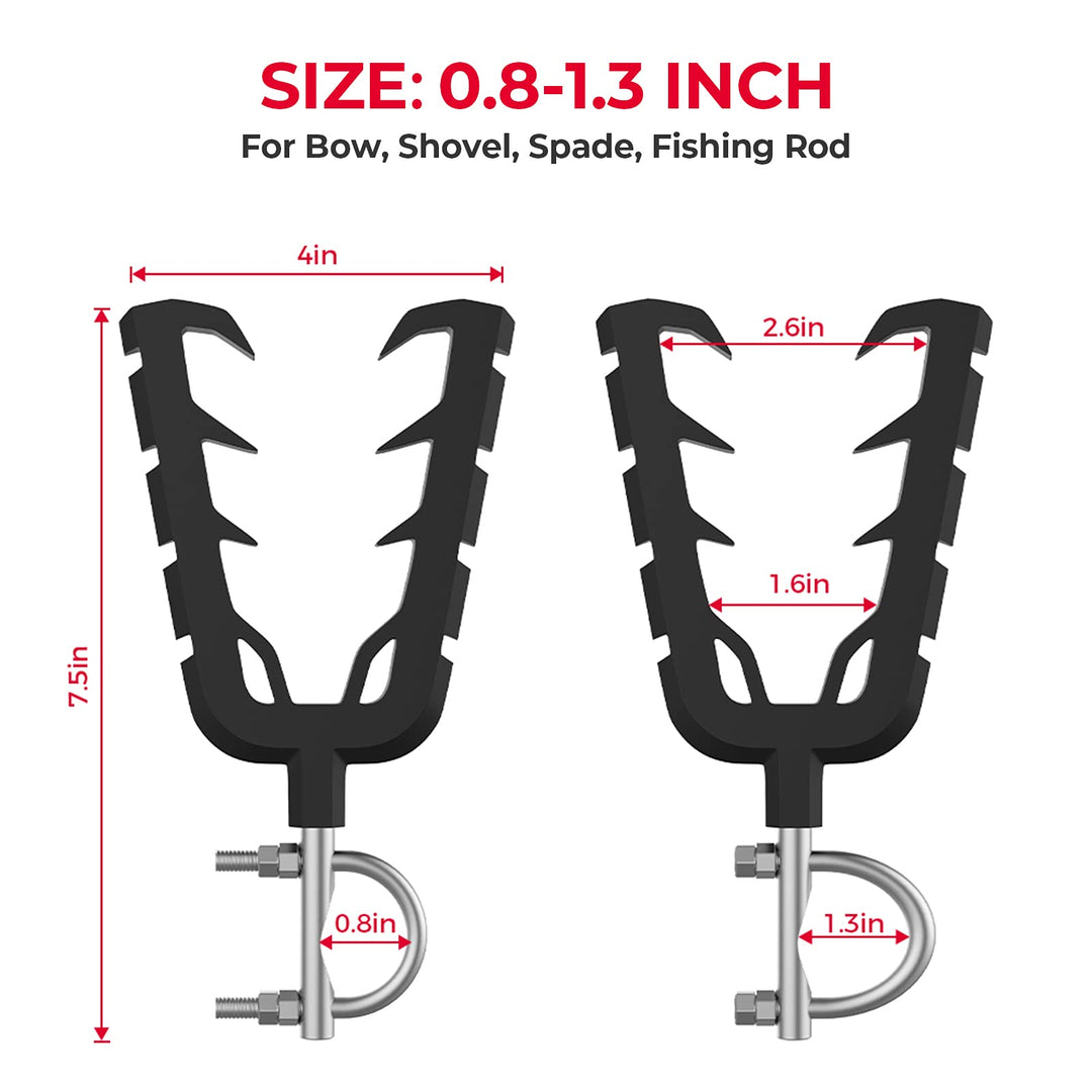 ATV Gun Mount and Bow Tools Rack with Rubber Straps - Kemimoto