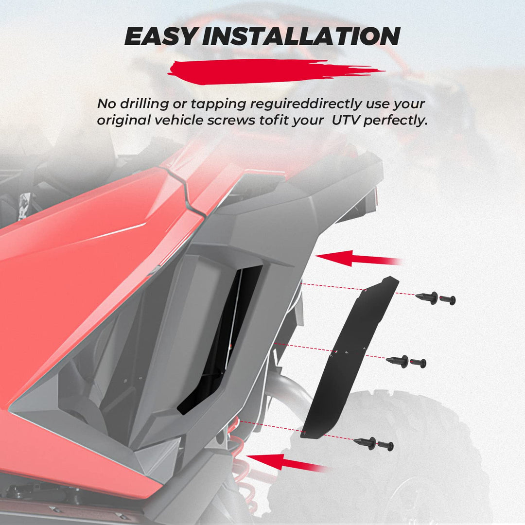 Mud Fender Flares 2 Piece Set Fit Polaris RZR PRO R