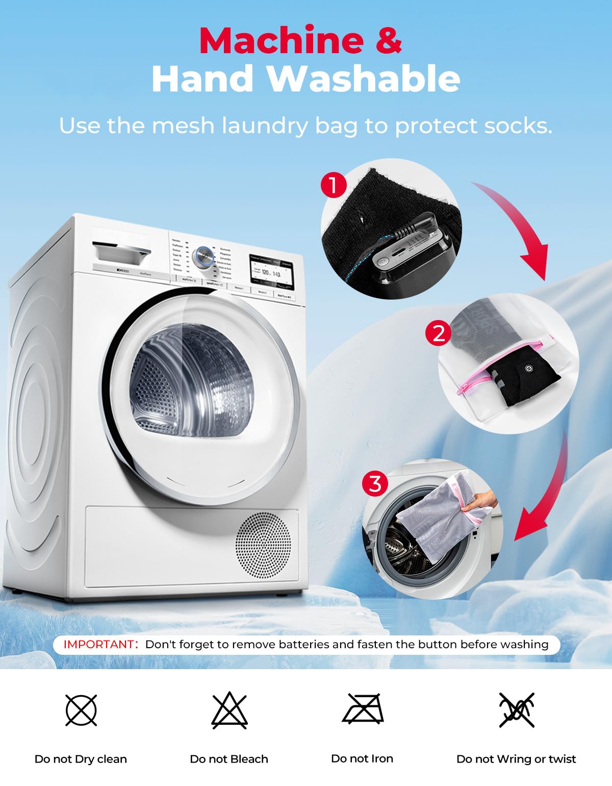 Heated Socks, Electric Heating Socks with App Remote Control - Kemimoto