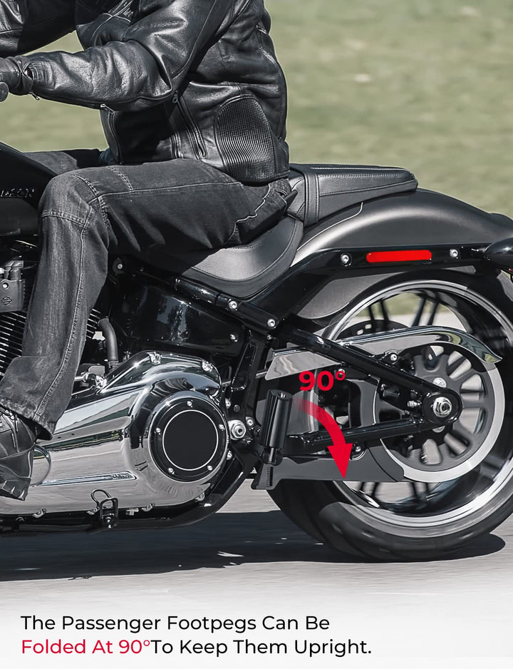 Passenger Foot Pegs with Support Mounting Kit for Softail - Kemimoto