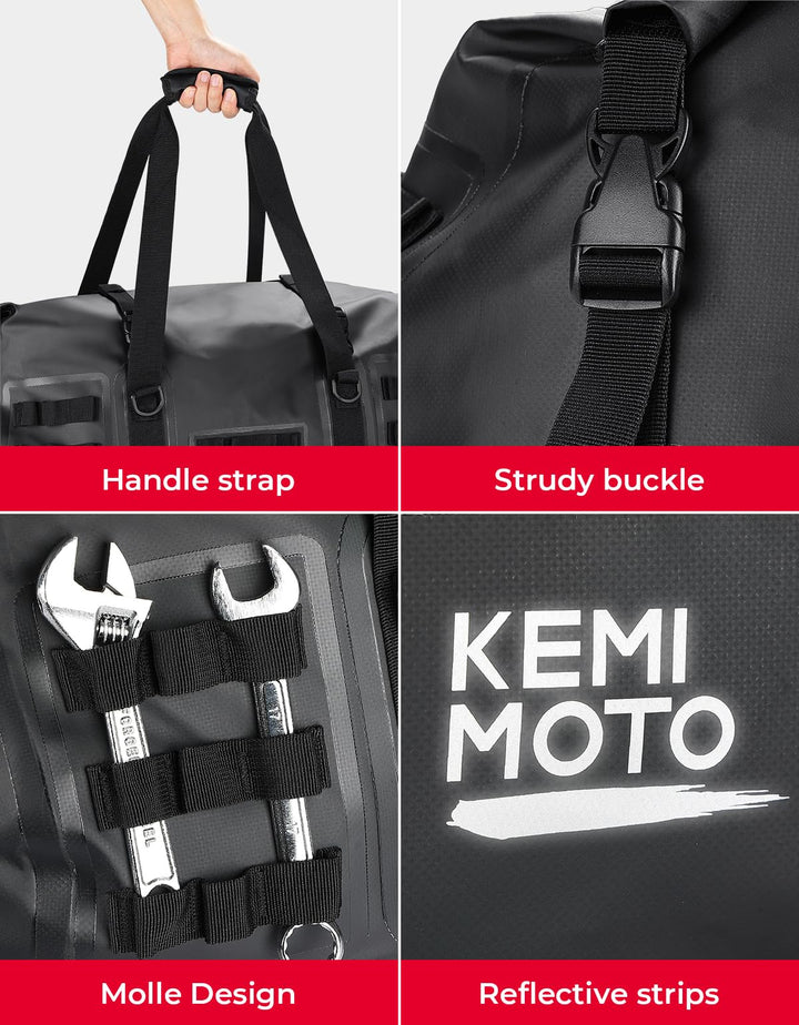 50L Waterproof Motorcycle Tail Bag
