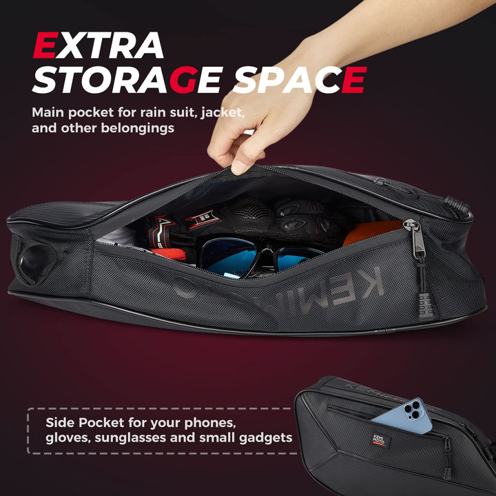 Side Storage Bags & Aluminum Gas Cap Fit Polaris Slingshot SL LE R S SLR - Kemimoto