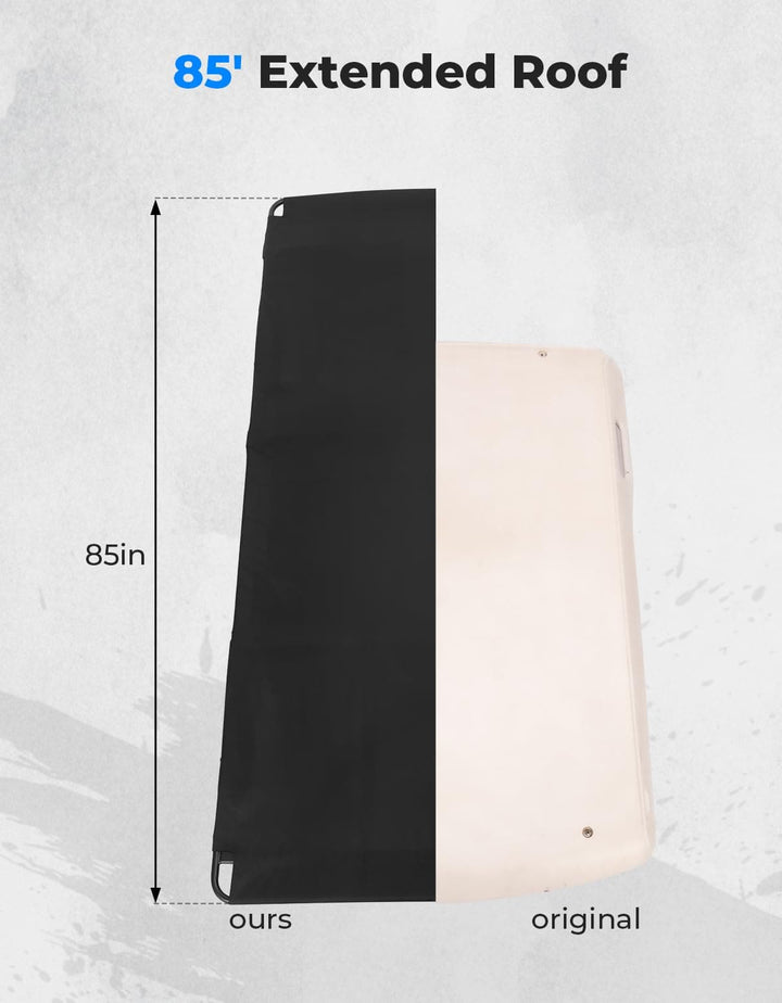 Canvas Golf Cart Sun Top for EZGO TXT 1994-2013 - Kemimoto