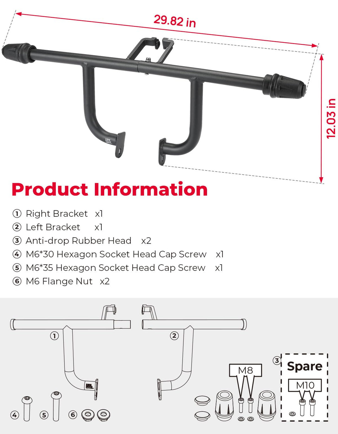 CNC Engine Guard Crash Bar forNavi 2022-2024 - Kemimoto