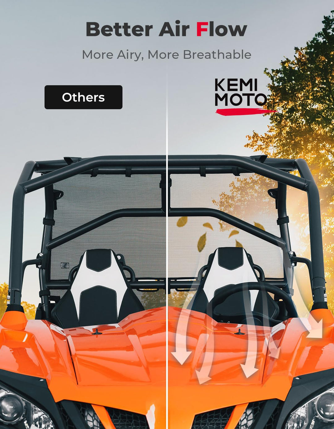 Ventilated Rear Window Net Mesh for CFMOTO ZForce 500/800/1000 - Kemimoto