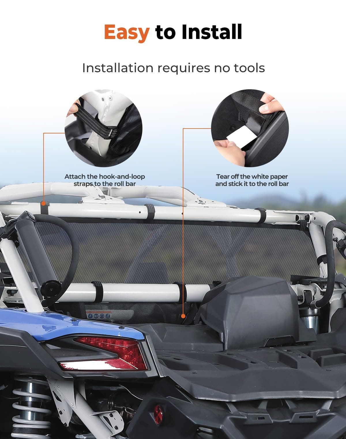 Rear Window Net for Can-Am Maverick X3/MAX – Kemimoto