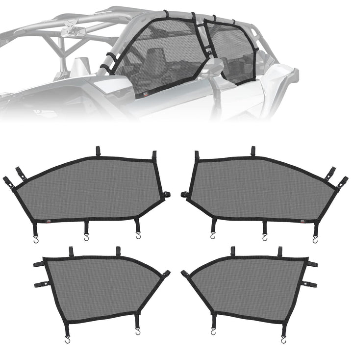 Window Nets Set of Four For Can-Am Maverick X3 MAX - Kemimoto