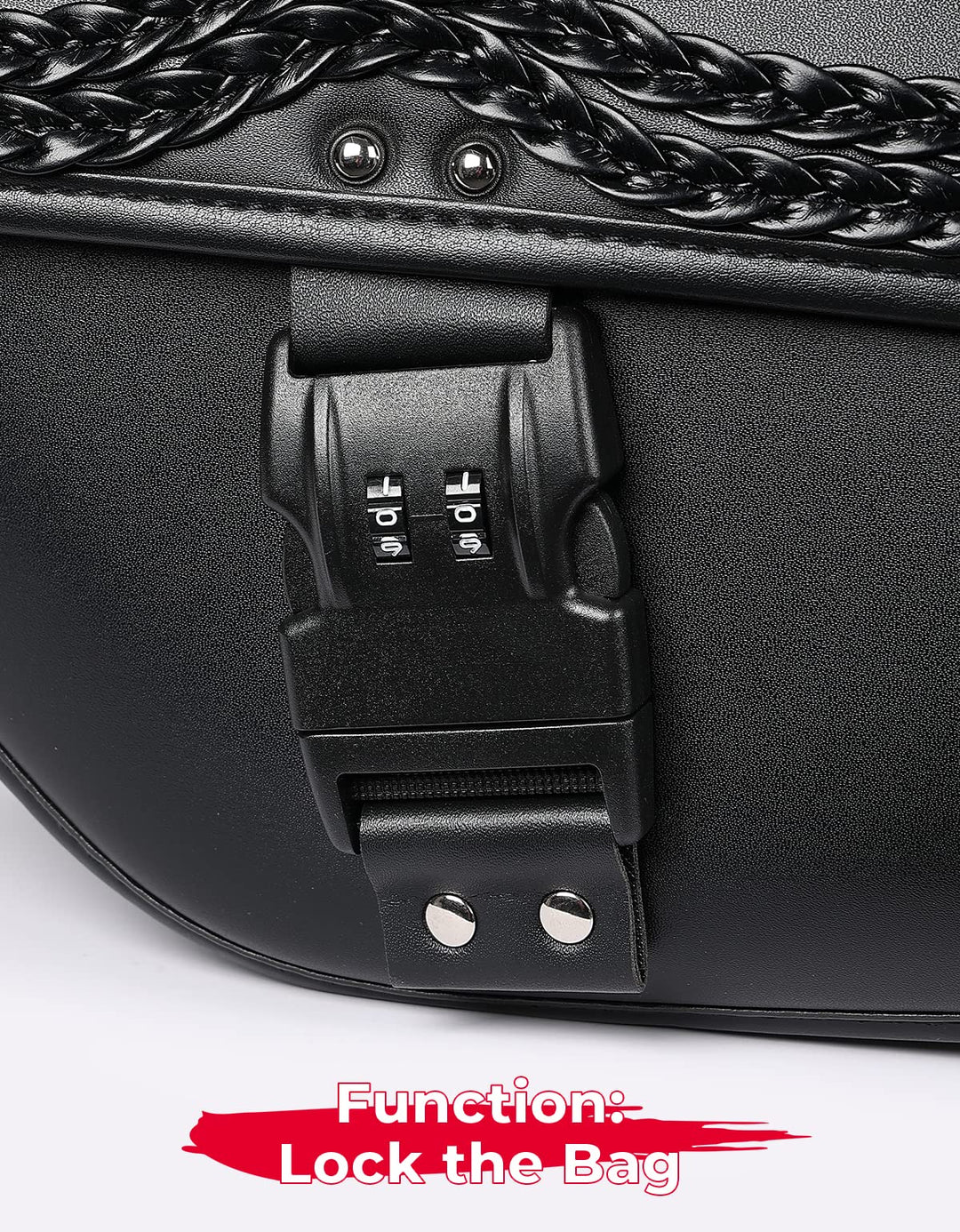 28L Double Strap Saddlebags with Lock Fit Sportster - Kemimoto