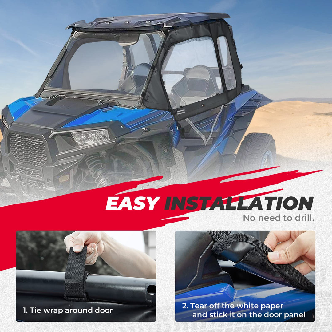 Cab Enclosures & Soft Rear Windshield for Polaris RZR XP 1000 - Kemimoto